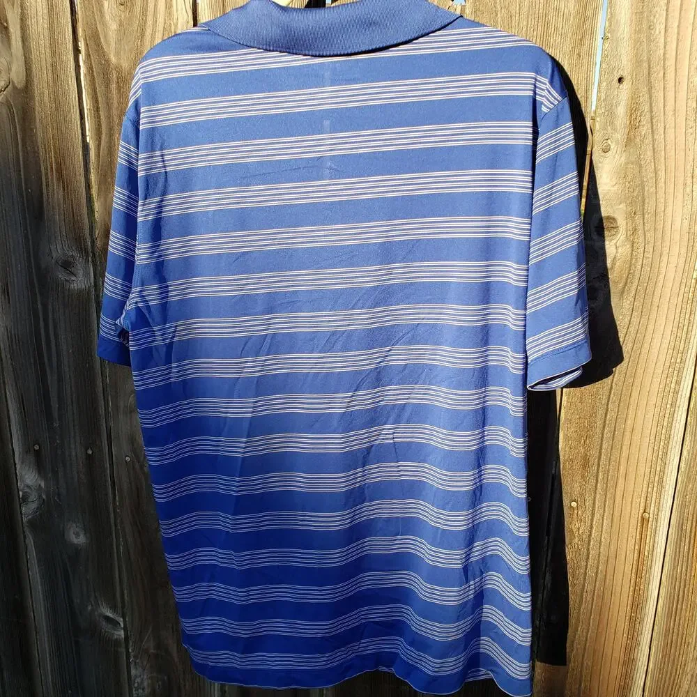 Nike Men's Golf Striped Polo Shirt Large